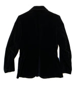 1970s Fitted Black Velvet Blazer