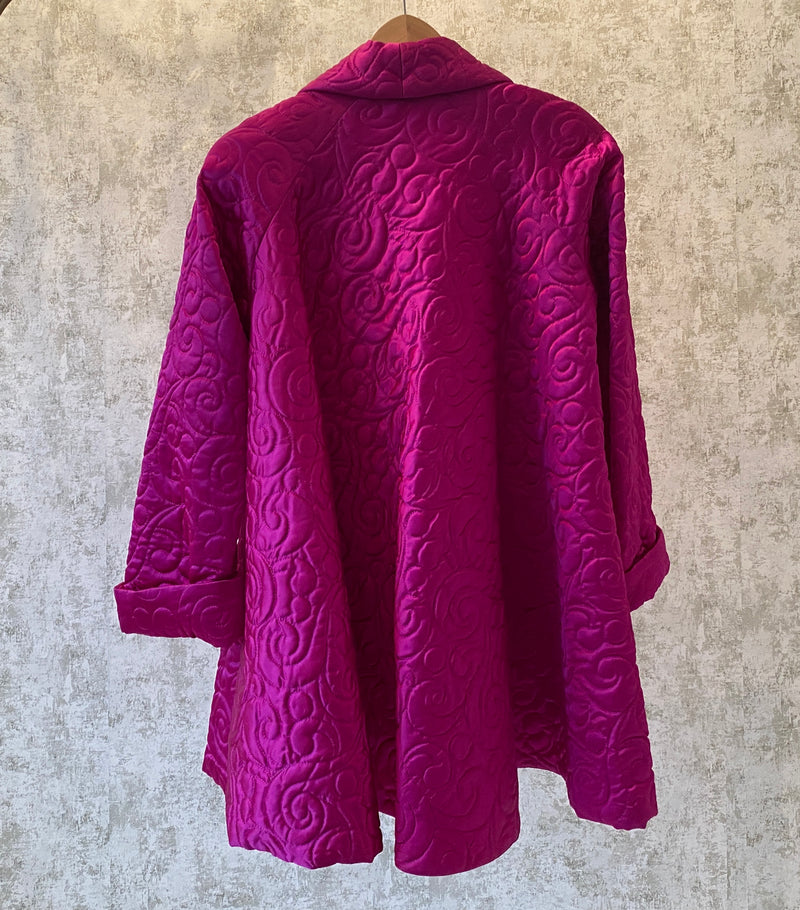 1980s Quilted Satin Jacket