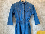 1980s Denim Shirtdress