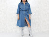 1980s Denim Shirtdress