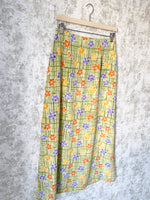 1980s Floral Maxi Skirt