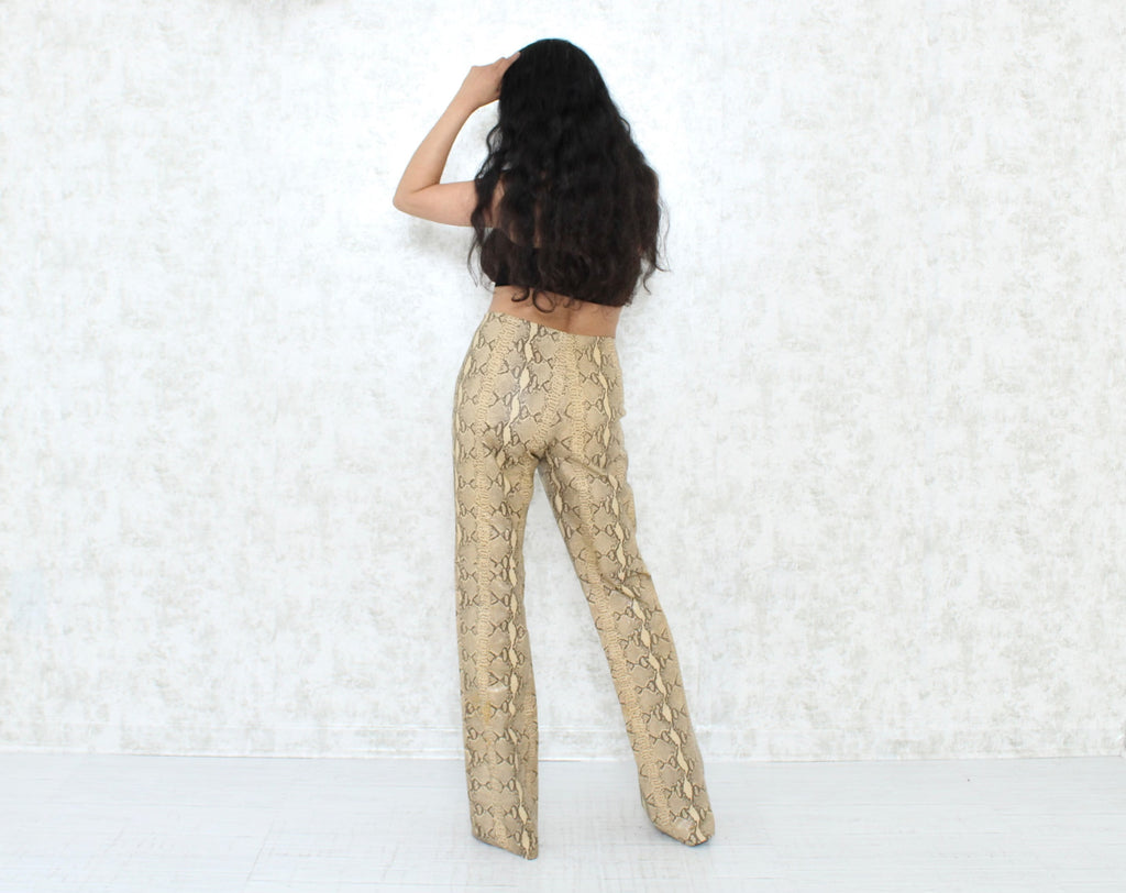 Y2K Snakeskin Leather Pants – TELL THEM IT'S VINTAGE