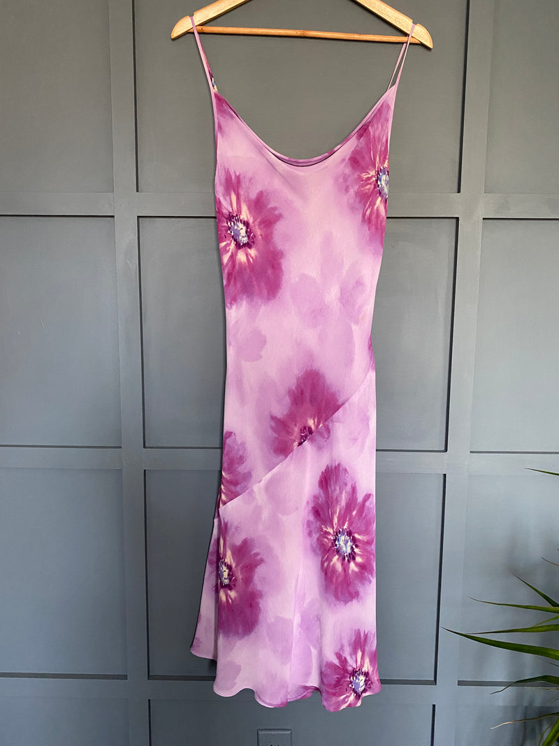 1980s Floral Slip Dress