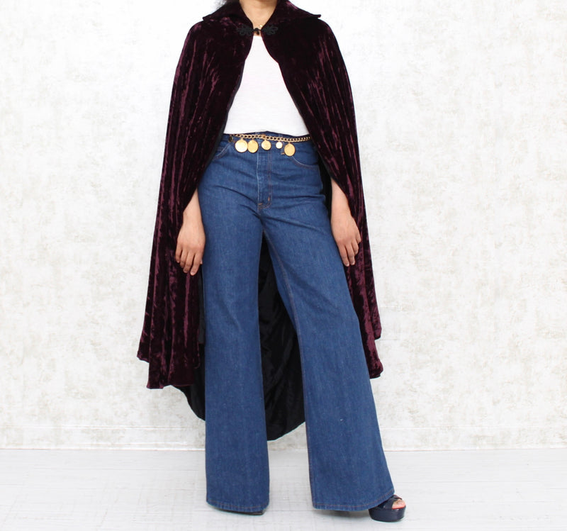 1980s Crushed Velvet Cape